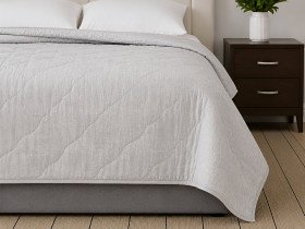 Ковдра двоспальна 172x205 Ecotton антиалергенна бавовняна легка блакитна 40-0966 Grey