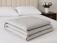 Ковдра двоспальна 172x205 Ecotton антиалергенна бавовняна легка блакитна 40-0966 Grey