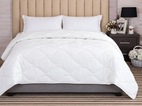 Double blanket 172x205 Ecotton anti-allergenic cotton warm white White Ecotton