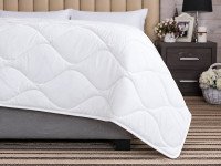Ковдра двоспальна 172x205 Ecotton антиалергенна бавовняна тепла біла White