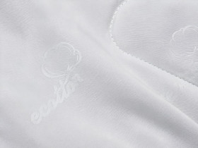Одеяло Евро 200x210 Ecotton антиаллергенное легкое белого цвета
