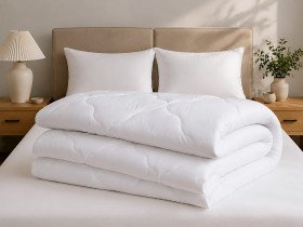 Euro blanket 200x210 Ecotton anti-allergenic light white