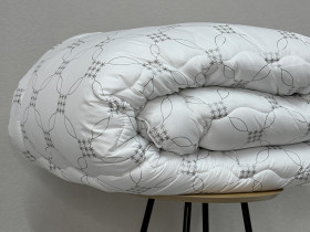 Одеяло Евро 200x220 Ecotton антиаллергенное всесезонное биопух белого цвета