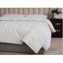Double wool blanket 172x205 cotton warm milky color