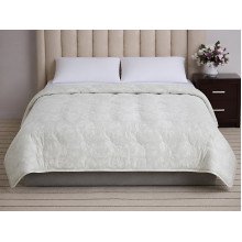 Double wool blanket 172x205 cotton warm milky color