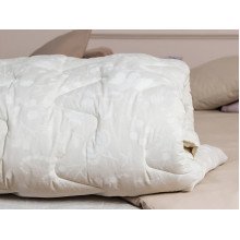Double wool blanket 172x205 cotton warm milky color Ivory past 20-0256