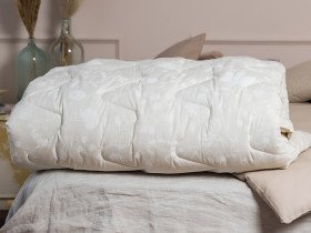 Одеяло двуспальное 180x210 Ecotton Полушерсть 300 Ranforce Ivory pastel 20-0256