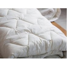 Double wool blanket 172x205 cotton warm milky color Ivory past 20-0256