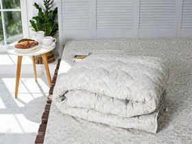Одеяло двуспальное 180x210 Ecotton Полушерсть 300 Ranforce Песочный 40-0963