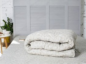 Одеяло двуспальное 180x210 Ecotton Полушерсть 300 Ranforce Песочный 40-0963