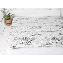 Одеяло двуспальное 180x210 Ecotton Полушерсть 400 Ranforce Серый 40-0965