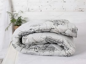 Одеяло двуспальное 180x210 Ecotton Полушерсть 400 Ranforce Серый 40-0965