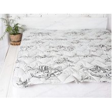 Double wool blanket 172x205 cotton warm gray color 40-0965 Grey