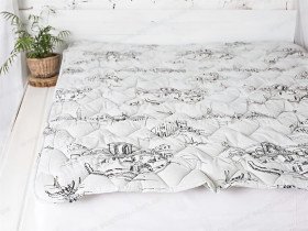 Одеяло двуспальное 180x210 Ecotton Полушерсть 300 Ranforce Серый 40-0965