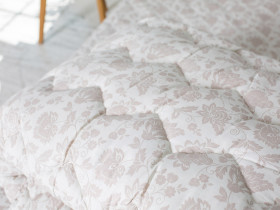 Ковдра Євро 200x220 Ecotton Напівшерсть 400 Ranforce Бежевий 20-1154