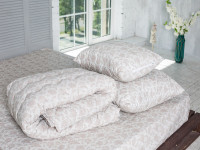 Одеяло двуспальное 180x210 Ecotton Полушерсть 400 Ranforce Бежевый 20-1154