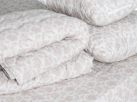 Одеяло двуспальное 180x210 Ecotton Полушерсть 400 Ranforce Бежевый 20-1154