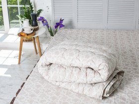 Double blanket 150x210 Ecotton Half-wool 400 Ranforce Beige 20-1154