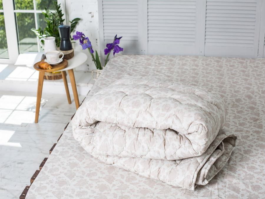 Double blanket 150x210 Ecotton Half-wool 400 Ranforce Beige 20-1154