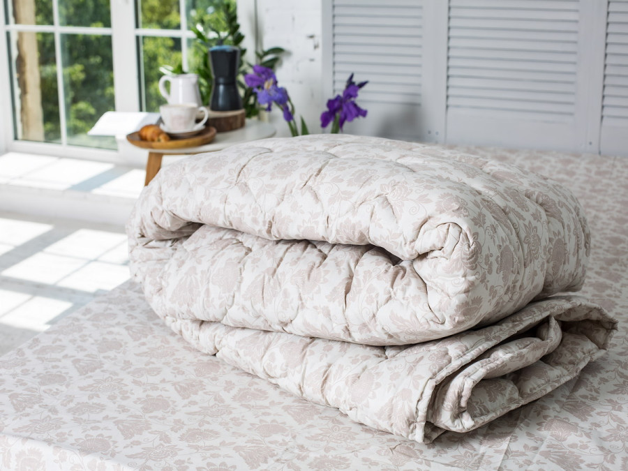 Double blanket 150x210 Ecotton Half-wool 400 Ranforce Beige 20-1154