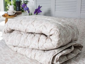 Double blanket 150x210 Ecotton Half-wool 400 Ranforce Beige 20-1154