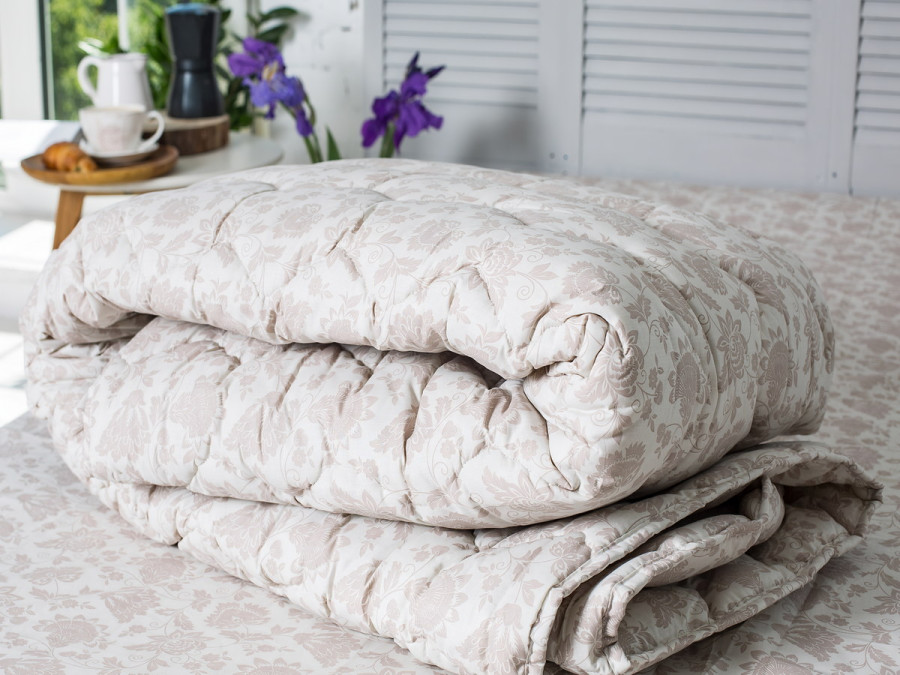 Double blanket 150x210 Ecotton Half-wool 400 Ranforce Beige 20-1154