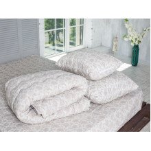 Warm double wool blanket 172x205 Ecotton cotton beige Cream 20-1154