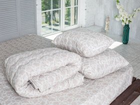 Double blanket 150x210 Ecotton Half-wool 400 Ranforce Beige 20-1154
