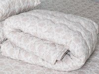 Warm double wool blanket 172x205 Ecotton cotton beige Cream 20-1154