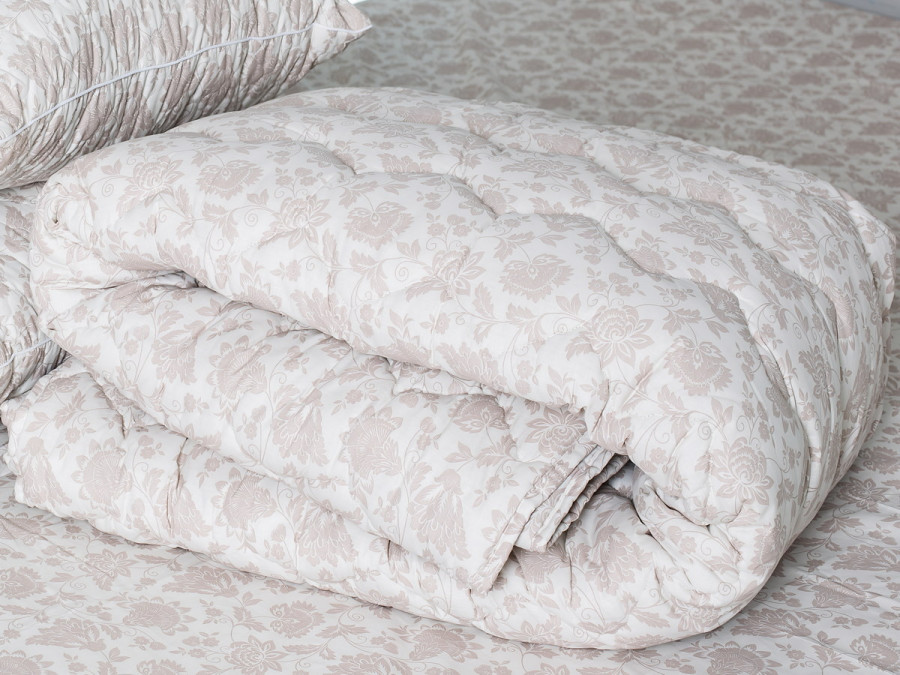 Одеяло Евро 200x220 Ecotton Полушерсть 400 Ranforce Бежевый 20-1154