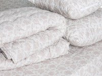 Warm double wool blanket 172x205 Ecotton cotton beige Cream 20-1154