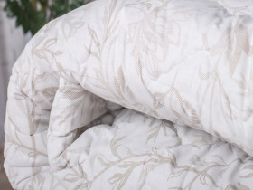 Ковдра двоспальна 180x210 Ecotton Напівшерсть 400 Ranforce Cream 20-0709