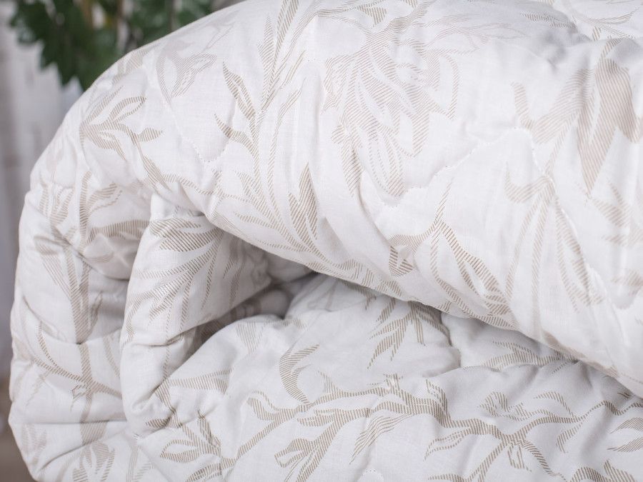 Одеяло шерстяное теплое двуспальное 172x205 Ecotton хлопковое белого цвета Cream 20-0709