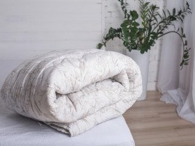 Одеяло двуспальное 180x210 Ecotton Полушерсть 400 Ranforce Cream 20-0709