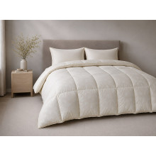 Down Quilt 50% Down 140x205 cm Tick Fabric with Beige Piping Ecotton Premium collection