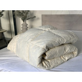 Одеяло Евро 200x220 Ecotton Пух 50% Тик Бежевый
