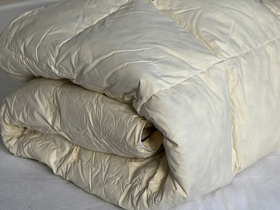 Одеяло полуторное 150x210 Ecotton Пух 50% Тик Бежевый
