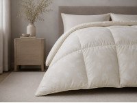 Ковдра пухова 50% 140x205 тік з кантом бежевий Ecotton Premium collection