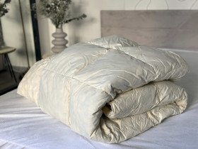 Одеяло полуторное 150x210 Ecotton Пух 50% Тик Бежевый