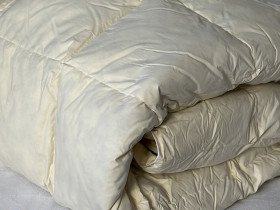 Одеяло полуторное 150x210 Ecotton Пух 50% Тик Бежевый