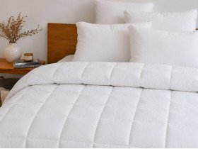 Одеяло пуховое 50% 172х205 тик с кантом белый White Ecotton Premium collection