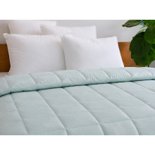 Down Quilt 50% Down 140x205 cm Tick Fabric with Blue Swan Piping Ecotton Premium collection