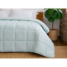 Down Quilt 50% Down 140x205 cm Tick Fabric with Blue Swan Piping Ecotton Premium collection