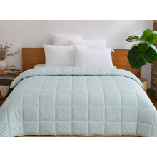 Down Quilt 50% Down 140x205 cm Tick Fabric with Blue Swan Piping Ecotton Premium collection
