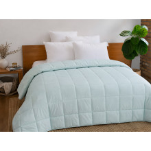 Down Quilt 50% Down 140x205 cm Tick Fabric with Blue Swan Piping Ecotton Premium collection