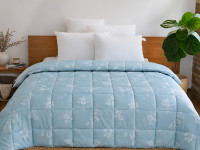 Ковдра пухова 50% 140x205 тік з кантом Rose Blue Ecotton Premium collection 