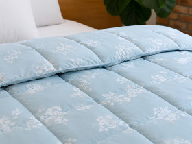 Ковдра пухова 50% 140x205 тік з кантом Rose Blue Ecotton Premium collection 