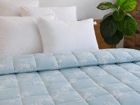 Ковдра пухова 50% 140x205 тік з кантом Rose Blue Ecotton Premium collection 