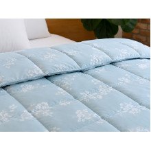 Ковдра пухова 50% 140x205 тік з кантом Rose Blue Ecotton Premium collection 