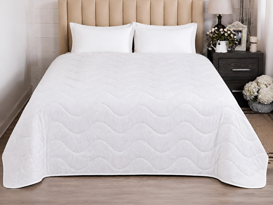 Double Lightweight Cotton Antiallergenic Quilt 172x205 White 20-1371 white